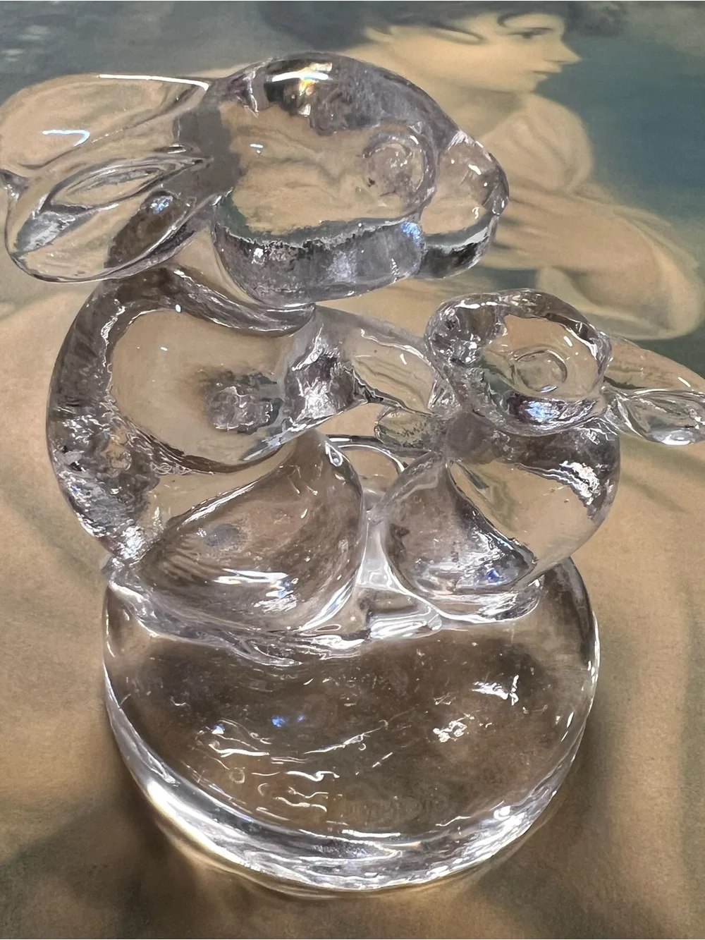 Antique Glass Rabbit Figurine